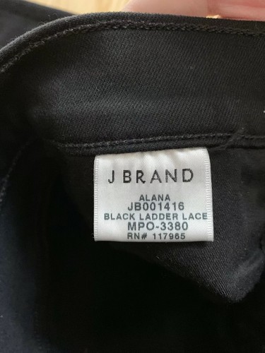 J BRAND Alana High Waist Black Jeans Size 23 NEW - Picture 8 of 10