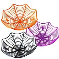 Spider Web Bowl Halloween Decoration Fruit Plate/candy  Biscuit Package Basket