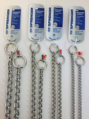 Herm Sprenger Dog Check Collar-Round Link Stainless Steel Rust Free ...