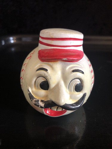 Original 1968 Cincinnati Reds Mr. Redlegs Maskottchen Wackelkopf Nicken NUR KOPF