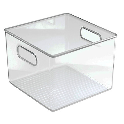 Storage Bin, Clear Plastic, 8 x 8 x 6-In. -71230