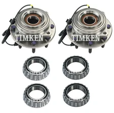 Front and Rear Wheel Bearings & Hubs Kit Timken For Ford F-250 Super Duty 4WD