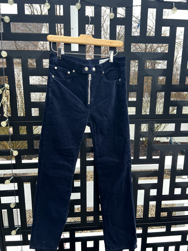 Rag & Bone Navy Dojo Velvet Pants~Sz 28 (RET $265.)