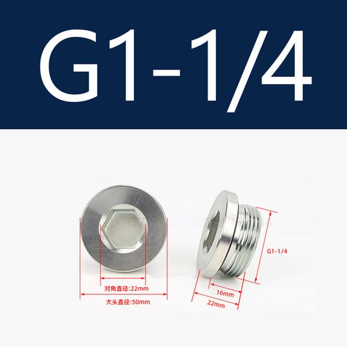 Hydraulic Allen Head Blanking Plug with Seal G1/8 G1/4 G3/8 G1/2 G3/4 G1" to G2" - Picture 14 of 16