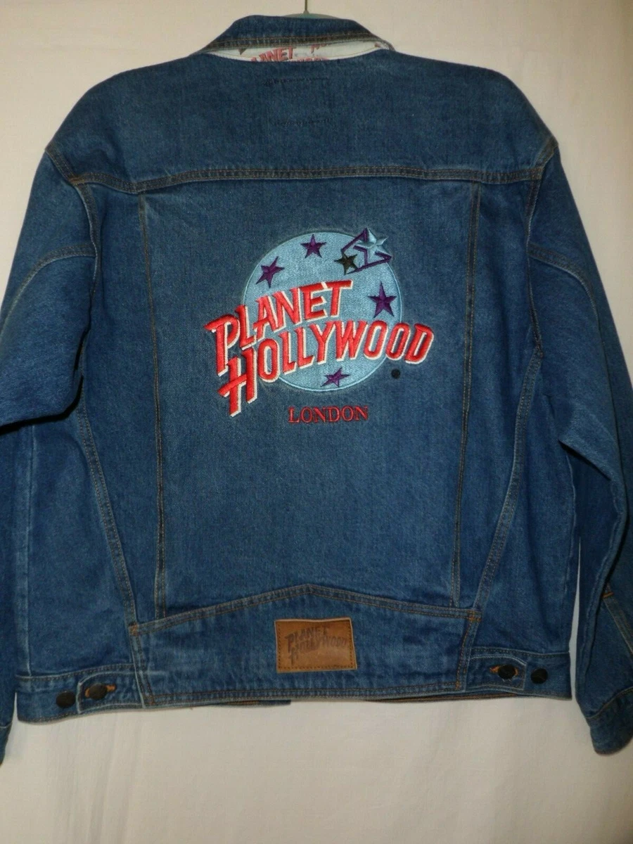 Vintage Collectable 90s PLANET HOLLYWOOD London Denim Jacket Size L