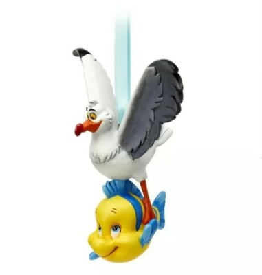 Disney Sketchbook Flounder And Scuttle Ornament The Little Mermaid 