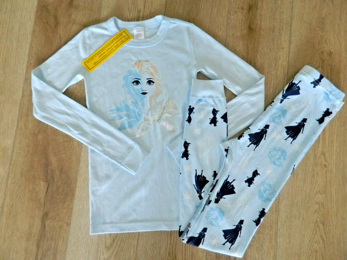 NWT Hanna Andersson Organic Long Johns Pajamas Disney Frozen Elsa