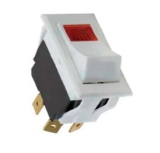 GXS016 RPI Power Switch For Autoclave White Body with Illuminated Amber Lens