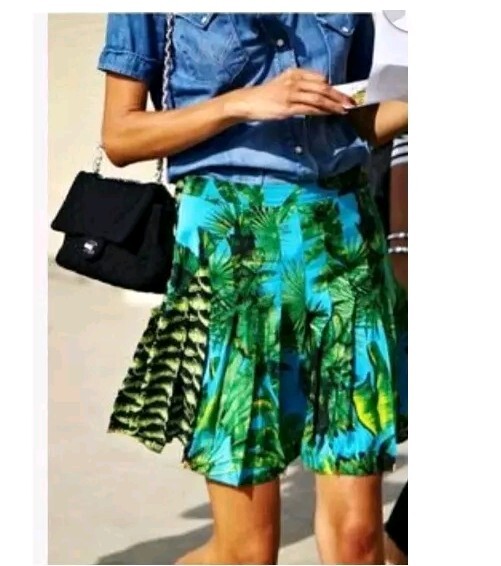 Versace X H&M Tropical Print Pleated Skirt. UK 10. US 6. EUR 36 eBay