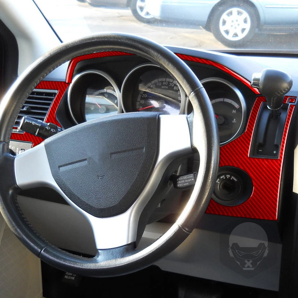 40Pcs For Dodge Caravan 08-10 Red Carbon Fiber Full Interior Kits Trim Covers - Изображение 3 из 4