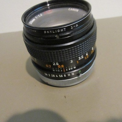 Vintage Canon Camera Lens. FD 50mm 1:1.4. S.S.C. Japan.
