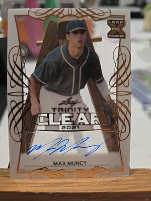 2021 Leaf Trinity Clear Autographs Bronze #CAMM3 Max Muncy OAKLAND A'S ATHLETICS