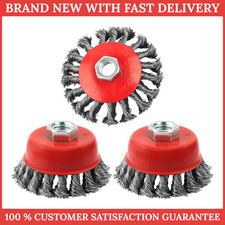 3 Pack Wire Wheel Brush for Angle Grinder, 4 Inch Angle Grinder Wire Wheel, Wire