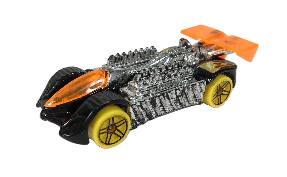 Hot Wheels KRAZY 8S Toy Car Orange Black Silver With Yellow Wheels