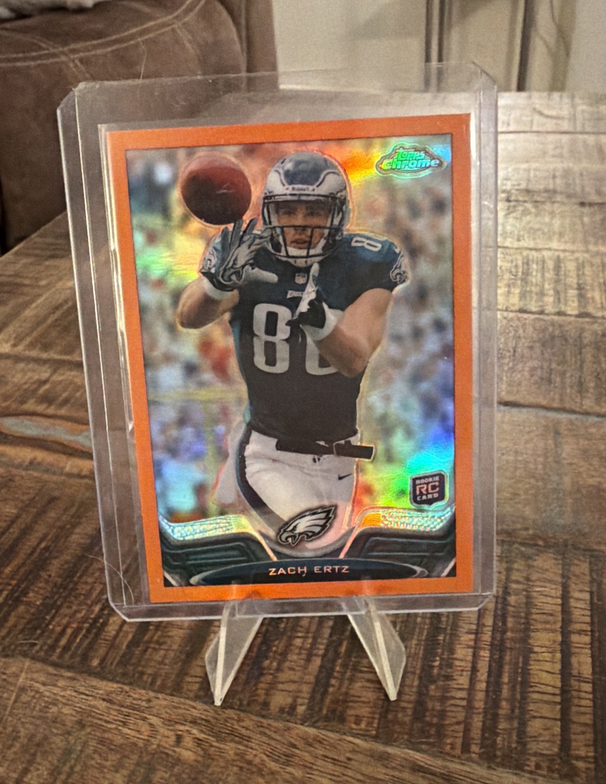 2013 Topps Chrome Zach Ertz  ROOKIE #76 Orange Refractor Eagles Commanders
