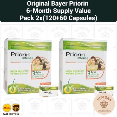 Priorin Intense 3-Month Supply Value Pack  (120+60 Capsules) - 2 LOT