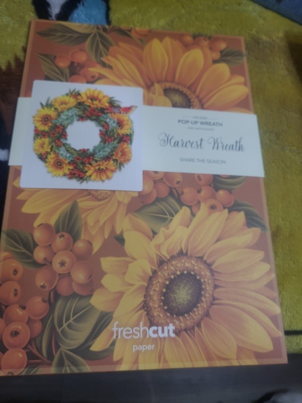 Pop Up Wreath Haruest  Share The Srason  With Card  Lot Of 5