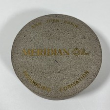 Vintage MERIDIAN OIL Paperweight, San Juan Basin Producing Formation, Pre-Conoco