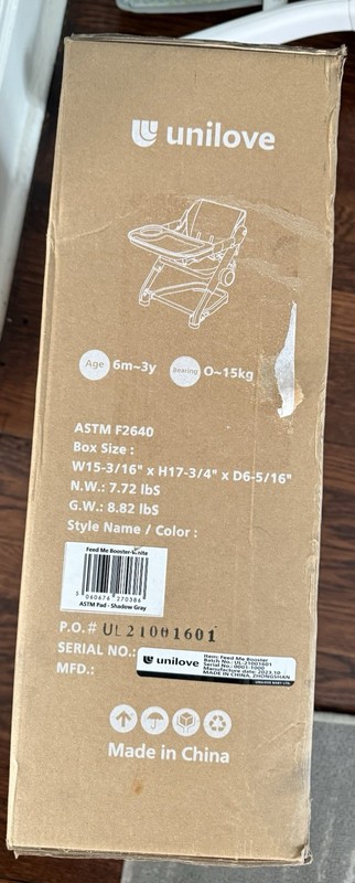Unilove 3-in-1 Dining Feeding Booster Seat Shadow Gray