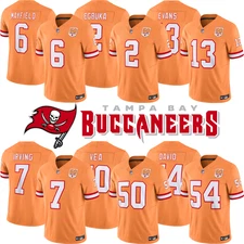 Men's '76 Buccaneers Orange 50th Season Game All Stitched Jersey S-3XL NWT
