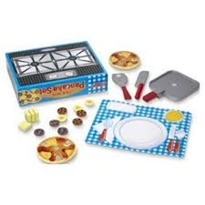 Melissa  Doug Wooden Flip  Serve Pancake Play Set Pretend Kitchen Toy Food