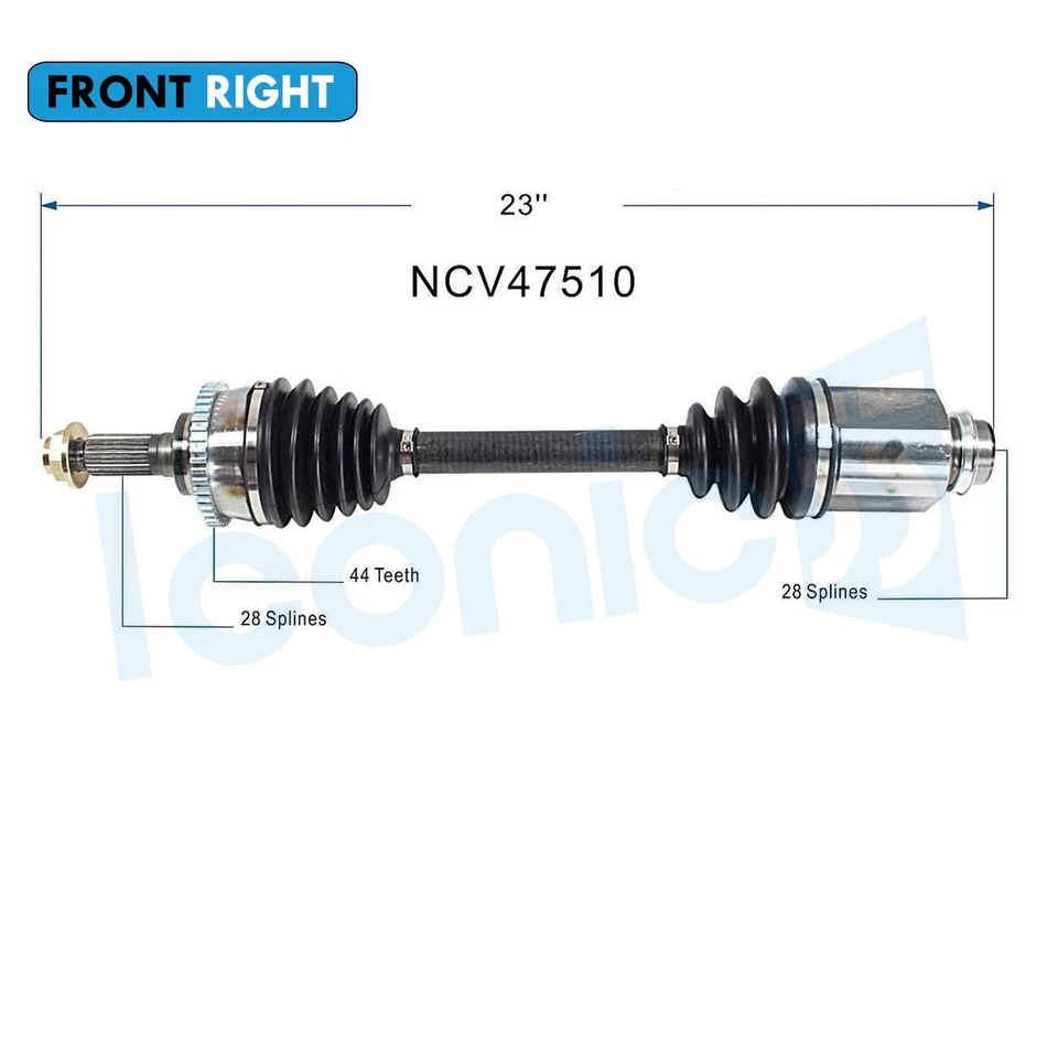 Conjunto de eje CV delantero derecho para Mazda MX-6 93-02 1993-1997 Mazda 626 2,0 L 2,5 L Foto 2 de 4