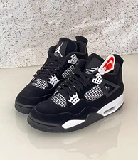 Jordan 4 Retro "White Thunder" Men's Mid Top Basketball Shoes Sneakers