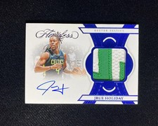 2024-25 Panini Flawless Jrue Holiday 1/3 Patch Auto Blue #FPA-JHC Celtics WU89