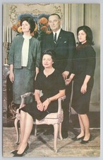 LBJ First Family White House Postcard - Johnson, Lady Bird, Lynda, Lucy