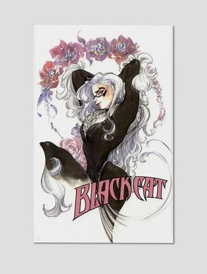 Black Cat Floral Elegance Premium Giclee Print Poster 11''x17'' - Marvel Wall Art
