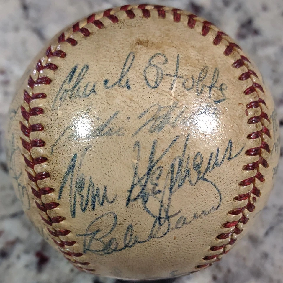 1950 Red Sox Team Signed Baseball Bobby Doerr Vern Stephens Steve ONeill JSA LOA - Image 2 of 4