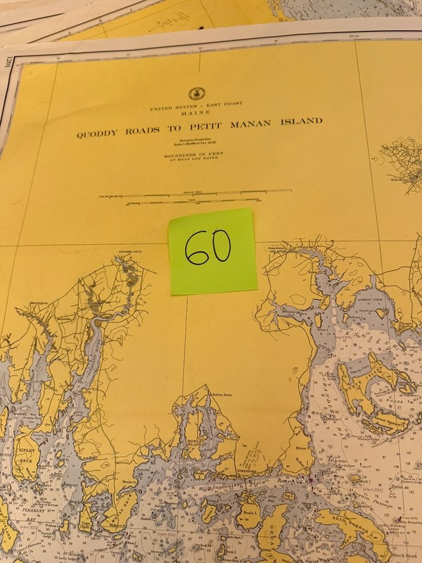 Quoddy to Petit Manan ME - US Coast & Geodetic Survey Nautical Maritime Map