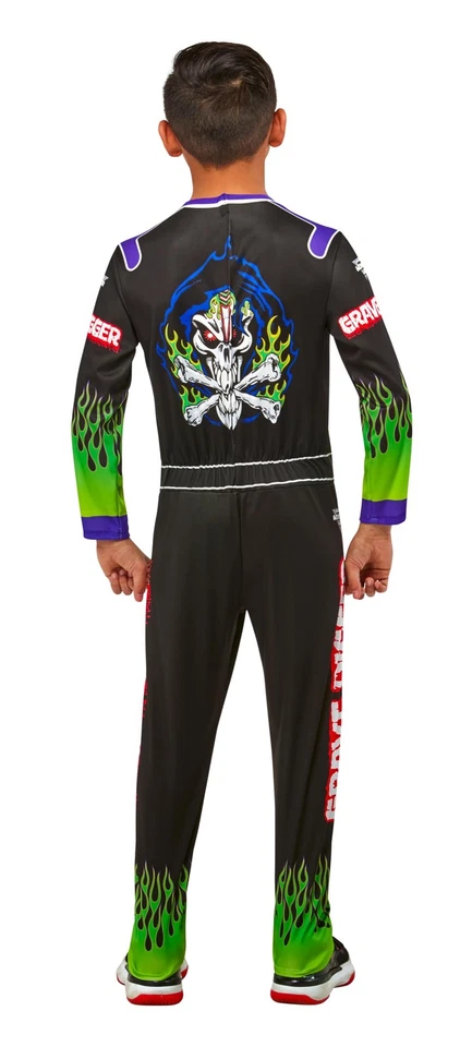 Macacão e máscara fantasia Rubie's Child's Monster Jam Grave Digger, como mostrado - Imagem 2 de 4