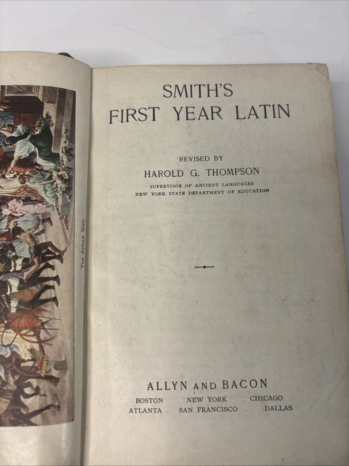 1933 First Year Latin Smith and Thompson Hard Cover First Edition - Image 2 of 3