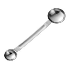 Double Sided Measuring Spoon Stainless Steel Coffee Scoop Teaspoon Sliver