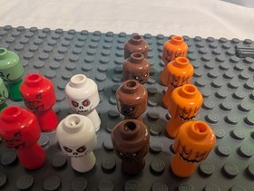 LEGO Monster Minifigure Heads Pumpkin Skull Devil Werewolf Troll Halloween (Lot)