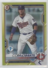 2021 Bowman Draft 1st Edition Yellow Foil 48/75 Aaron Sabato #BD-163 fm0