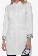 KOI FINE TWILL WOMENS 35  " 4-POCKETS LAB COAT IN WHITE IN ALL SIZES NWT