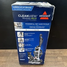 BISSELL CleanView Rewind Pet Upright Vacuum Cleaner w/ Tools - Model 3676U -