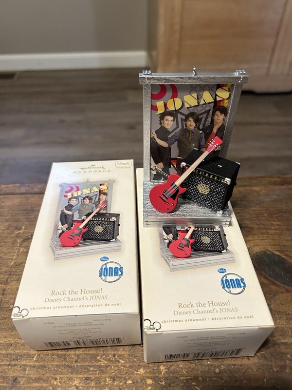 Lot 2 Hallmark Keepsake Ornament Jonas Rock The House Disney Channel Magic 2009