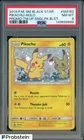 2019 Pokemon SM BSP Team Up Single Pack Blister #SM162 Pikachu Holo PSA 8