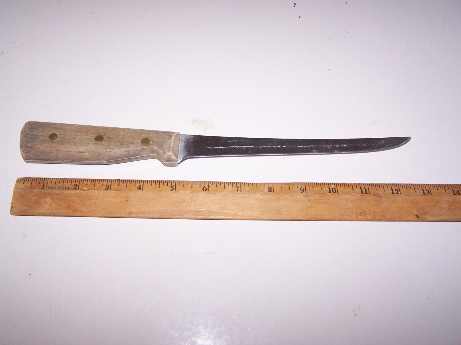 78S CHICAGO CUTLERY Wood Handled Filet / Boning Knife