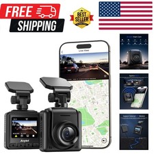 2K HD Dash Cam with Loop Recording, Wi-Fi  GPS - Ultimate Vehicle Security