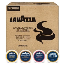 Lavazza Favorites Collection K-Cup Pods Ground Coffee Variety Pack 64 Count