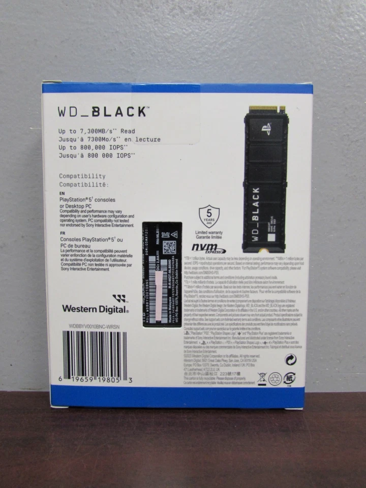 Western Digital WD_Black SN850P 1TB NVMe SSD for PS5  - NEW SEALED  [31D] - Image 3 of 4