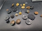 🔥 ANTIQUE MILITARY BUTTONS CIVIL WAR ERA MODERN GOLD FILLED BRASS ESTATE LOT 🔥