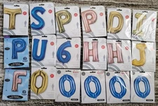 Lot Of 18 34" Anagram Various Letters  Supershape Foil Balloons J P T S D I H F 
