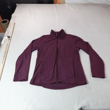 Lands End Jacket Girls Small Purple Fleece Full Zip Lightweight Outdoor Top Hike