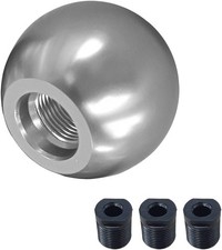Car Round Ball Gear Shift Knob, Aluminum Alloy Gear Shift Stick Color: Silver