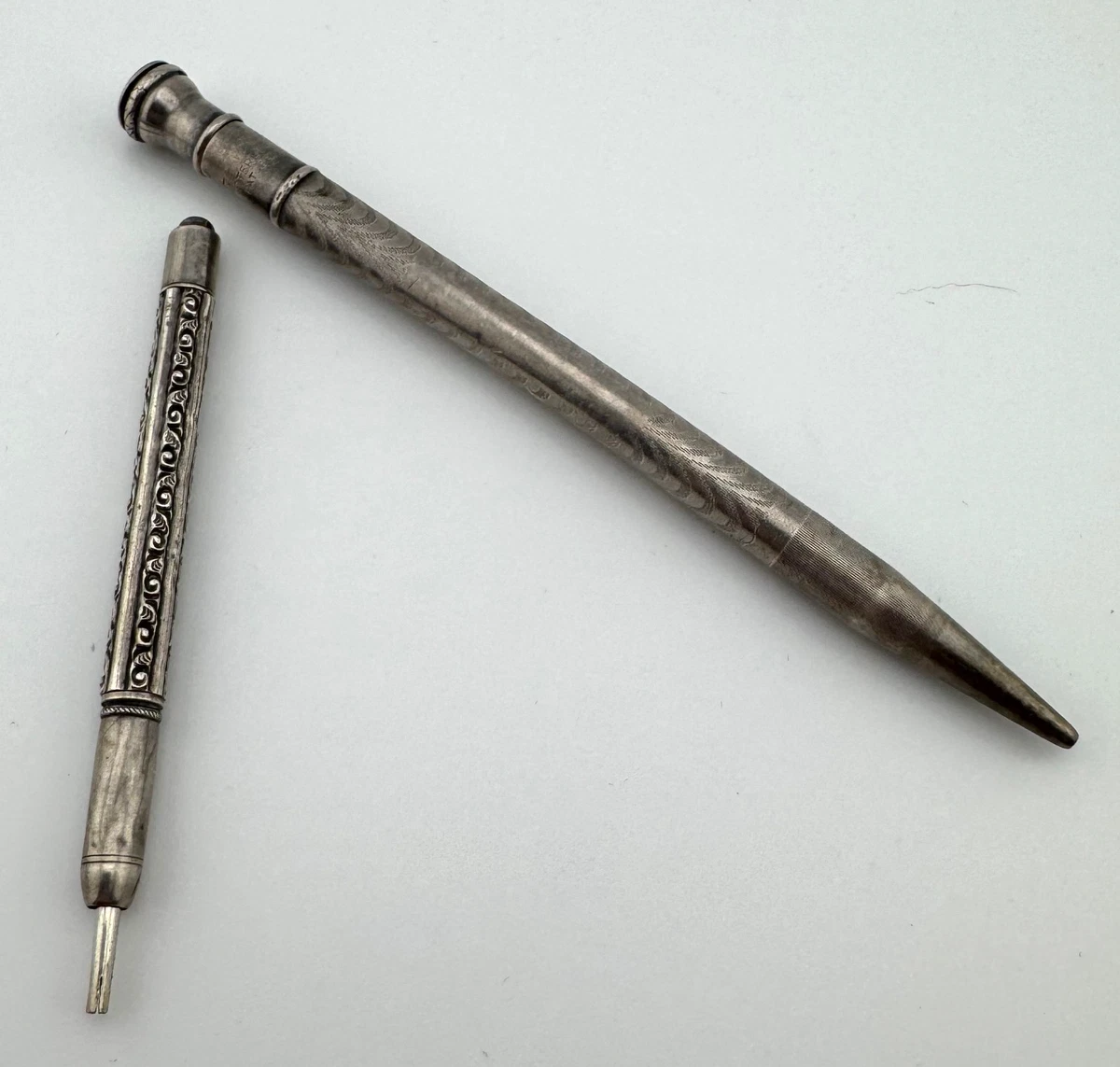 Antique Sterling Silver Pencil In Collectible Mechanical Pencils
